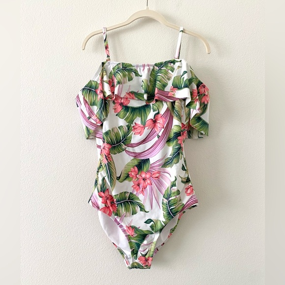 Kona Sol One Piece Off the Shoulder Swim Suit Size L - Picture 2 of 5